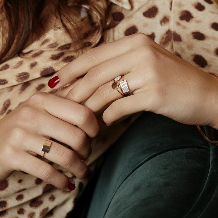 Ginette Ny Mini Diamond Ever Disc Ring