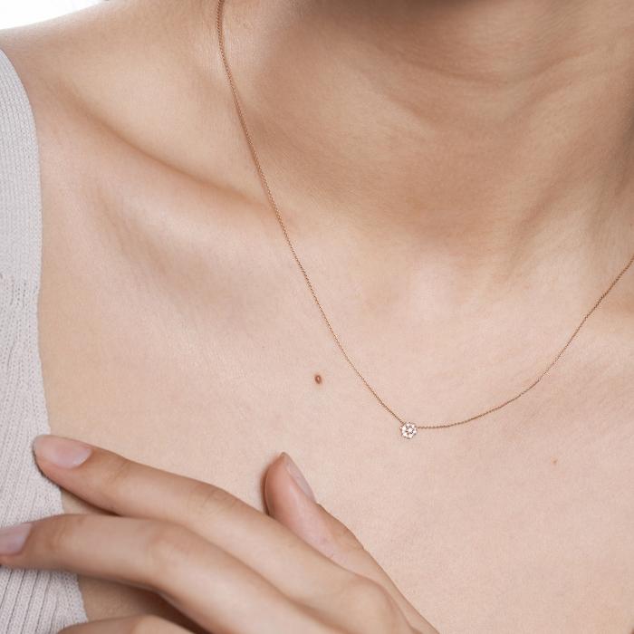 Ginette Ny Mini Diamond Lotus On Chain