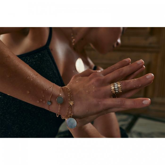 Ginette Ny Mini Ever Black MOP Disc Bracelet