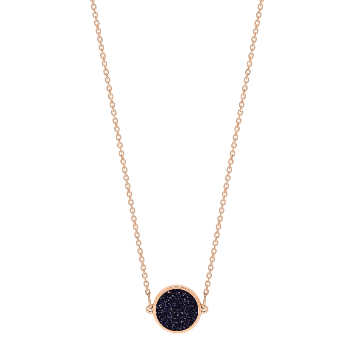 ginette ny mini ever blue sandstone disc necklace