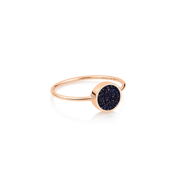 ginette ny mini ever blue sandstone disc ring