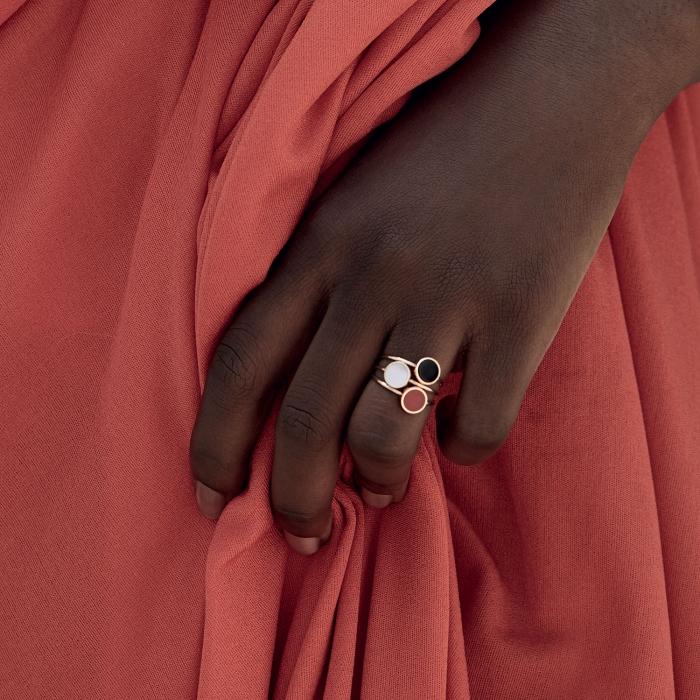 Ginette Ny Mini Ever Coral Disc Ring