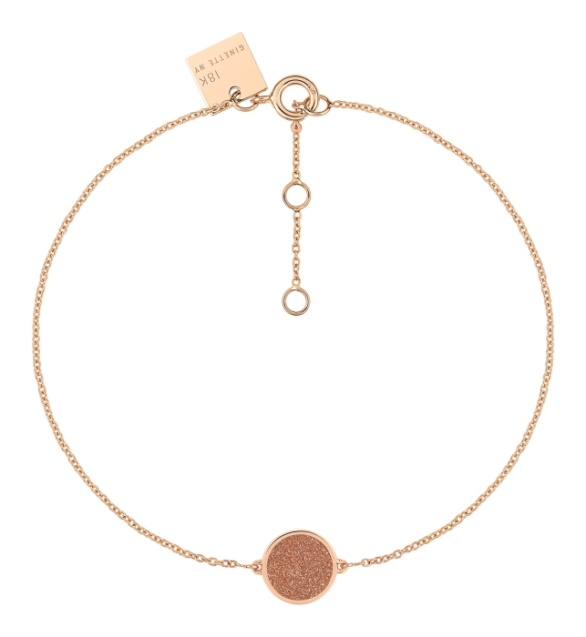 ginette ny mini ever gold sandstone disc bracelet