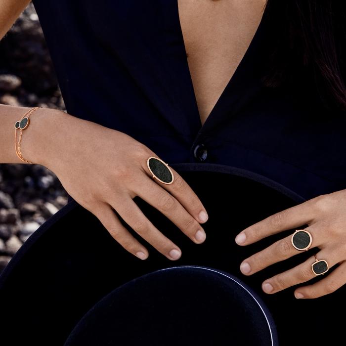 Ginette Ny Mini Ever Golden Obsidian Disc Bracelet