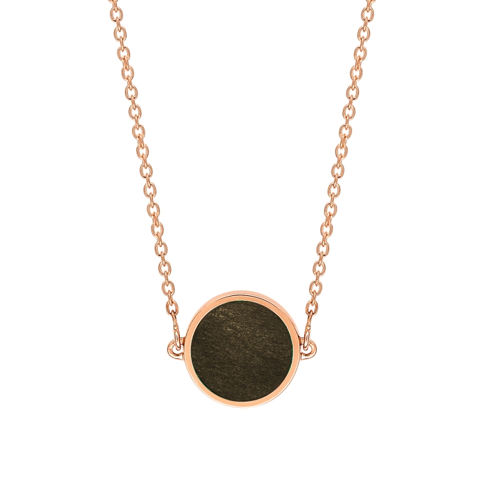 Ginette Ny Mini Ever Golden Obsidian Disc Necklace
