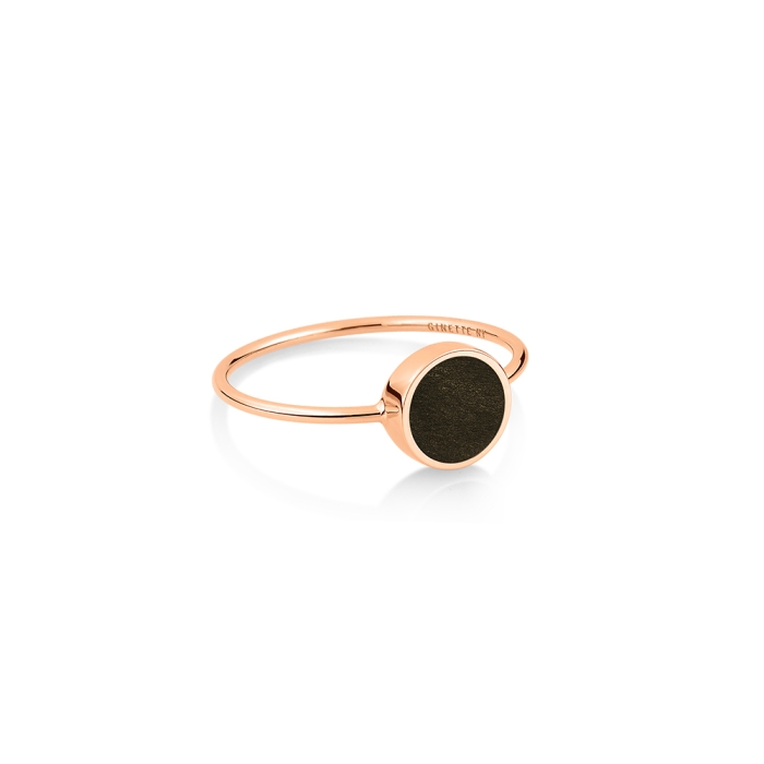 ginette ny mini ever golden obsidian disc ring