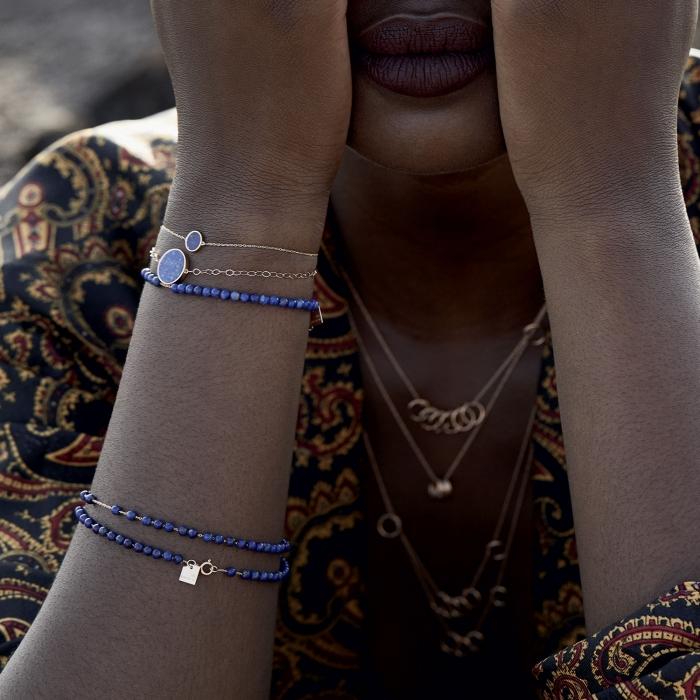 Ginette Ny Mini Ever Lapis Disc Bracelet
