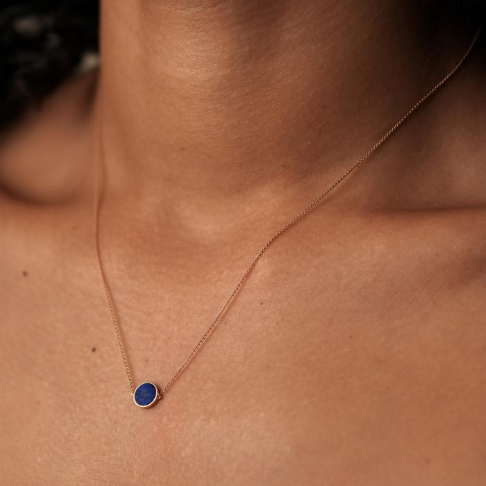 Ginette Ny Mini Ever Lapis Disc Necklace