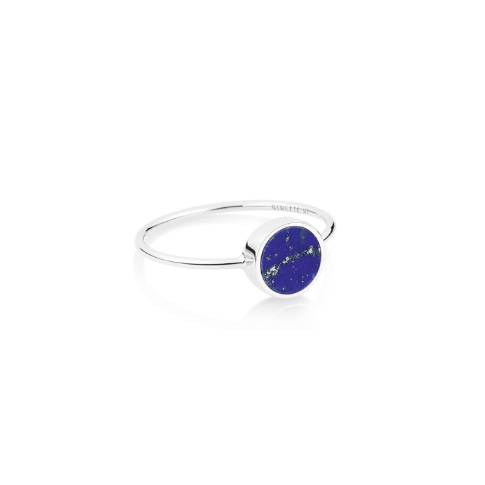 ginette ny mini ever lapis white gold disc ring