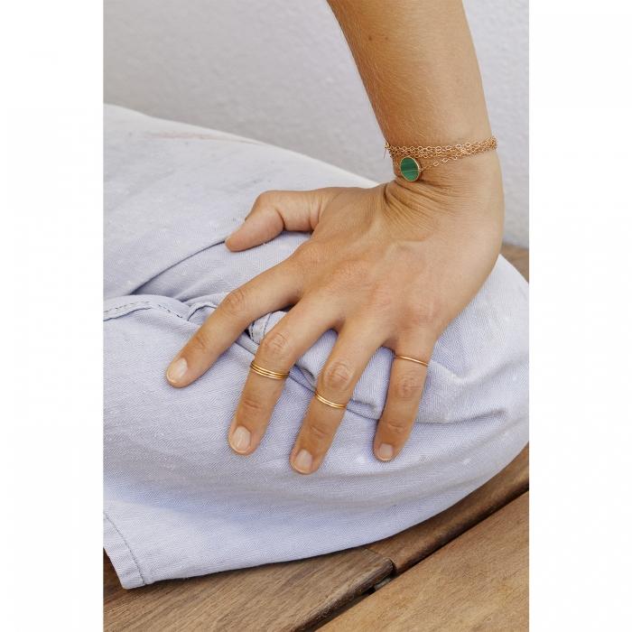 Ginette Ny Mini Ever Malachite Disc Bracelet