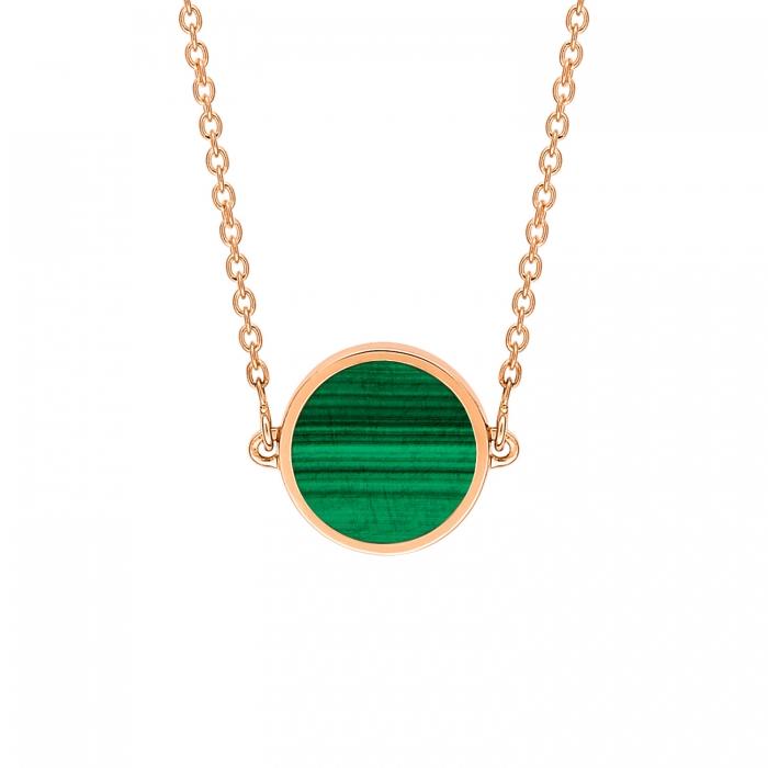 Ginette Ny Mini Ever Malachite Disc Necklace
