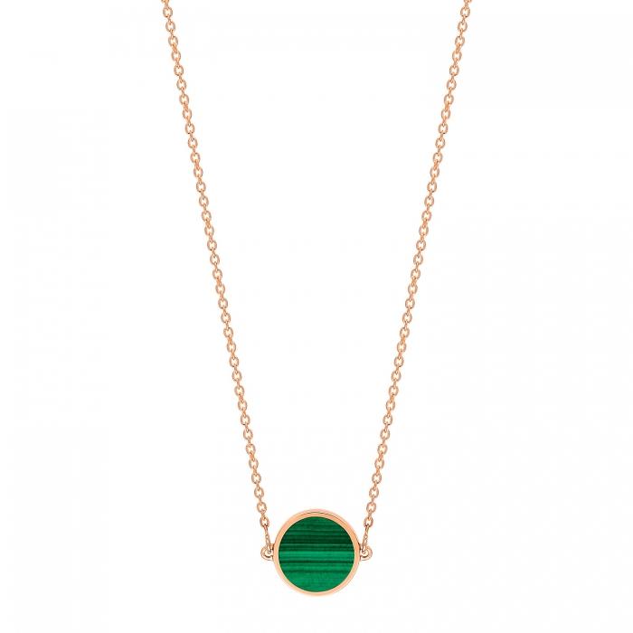 ginette ny mini ever malachite disc necklace