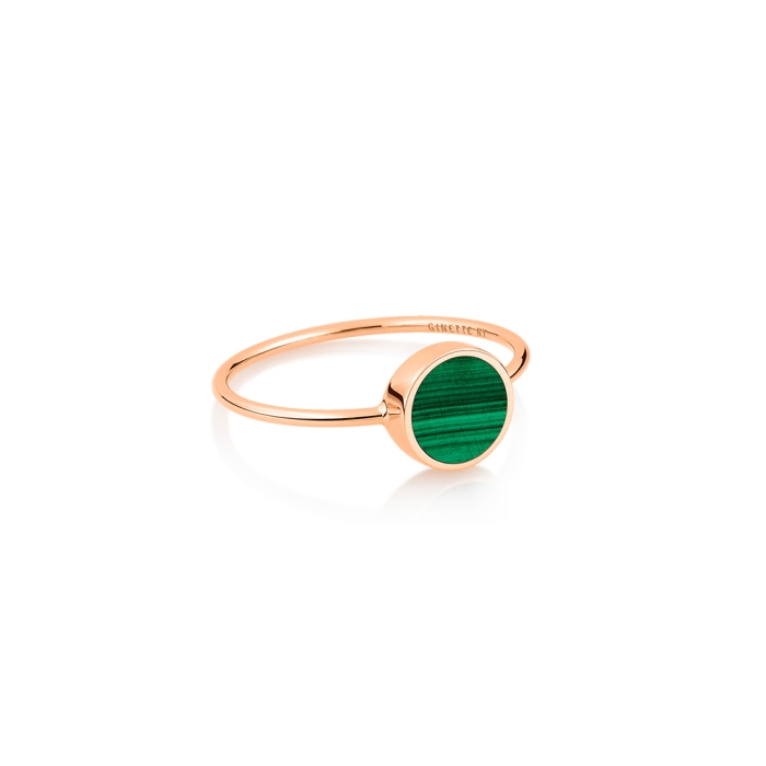 ginette ny mini ever malachite disc ring