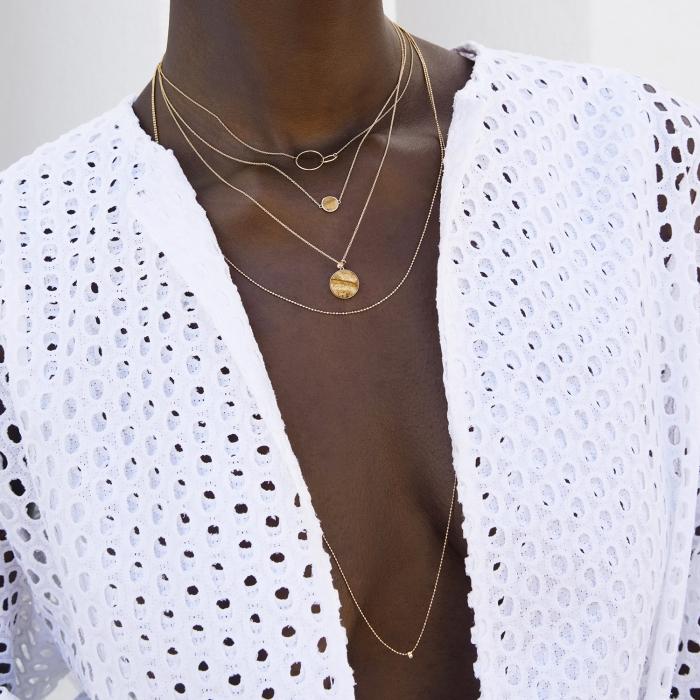 Ginette Ny Mini Ever Picture Jasper Disc Necklace