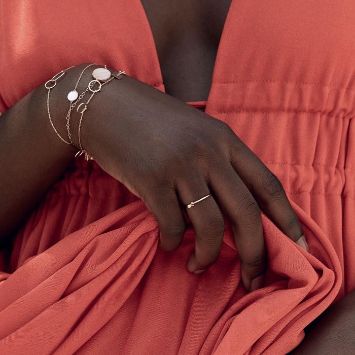 Ginette Ny Mini Ever Pink MOP Disc Bracelet