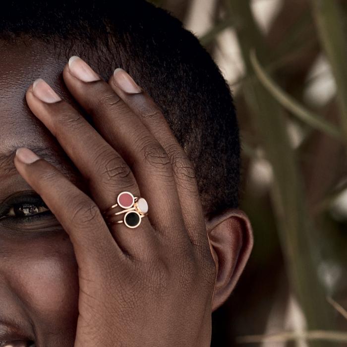 Ginette Ny Mini Ever Pink MOP Disc Ring