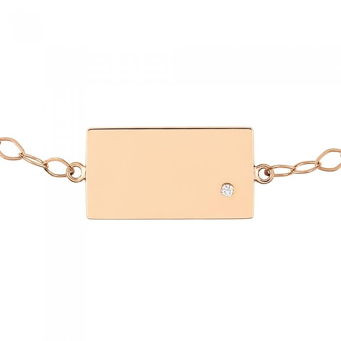 Ginette Ny Mini Ever Rectangle & Diam Bracelet