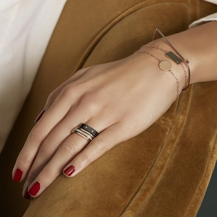 Ginette Ny Mini Ever Rectangle & Diam Bracelet