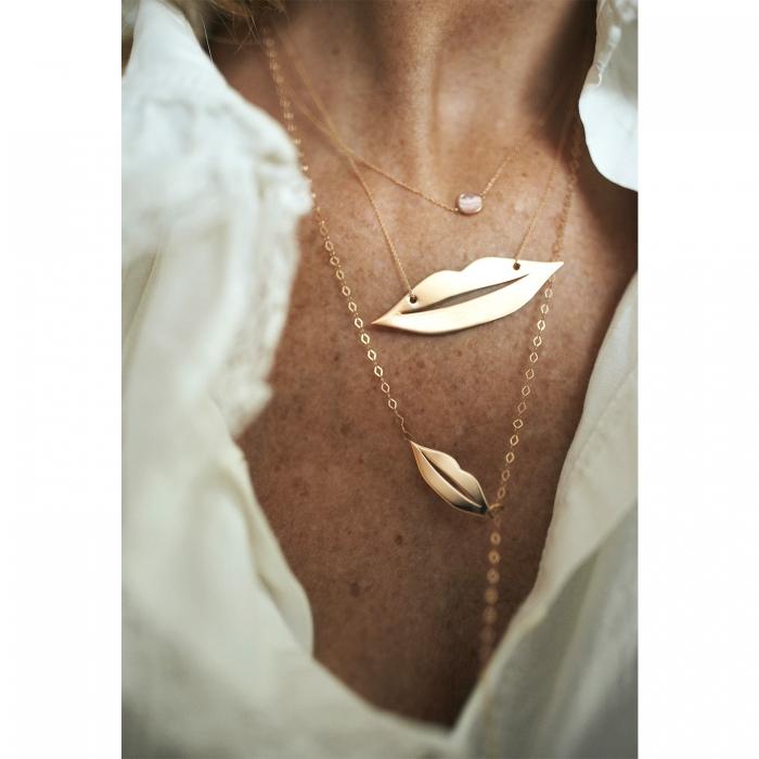 Ginette Ny Mini Ever Rhodochrosite Disc Necklace