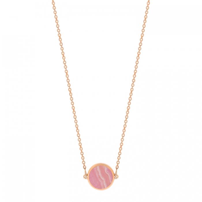 ginette ny mini ever rhodochrosite disc necklace
