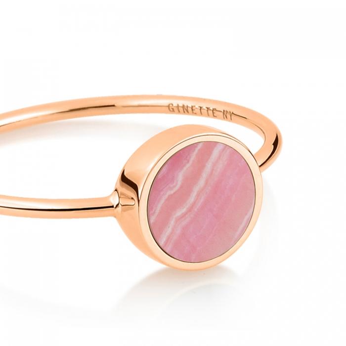 Ginette Ny Mini Ever Rhodochrosite Disc Ring