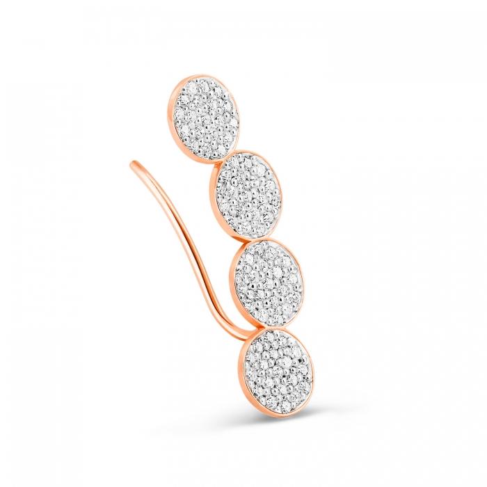 ginette ny mini ever solo left diamond arc earring