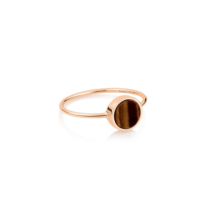ginette ny mini ever tiger eye disc ring