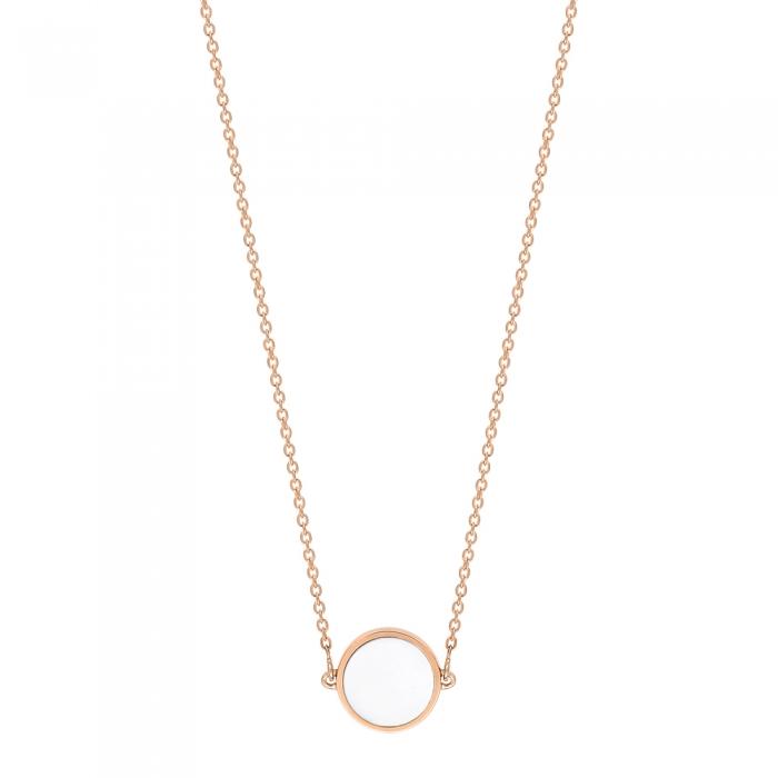 ginette ny mini ever white agate disc necklace