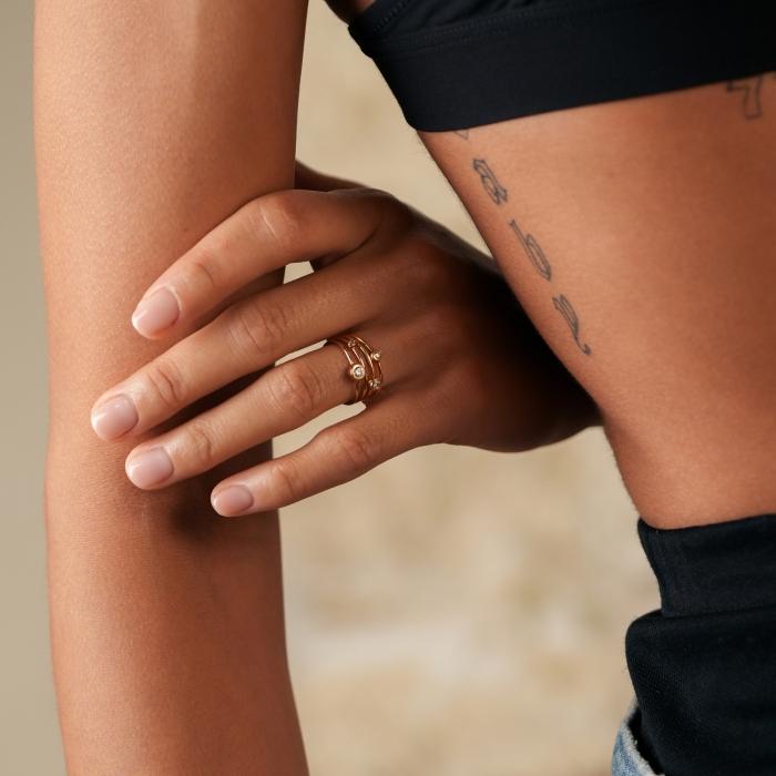 Ginette Ny Mini Lonely Diamond Ring