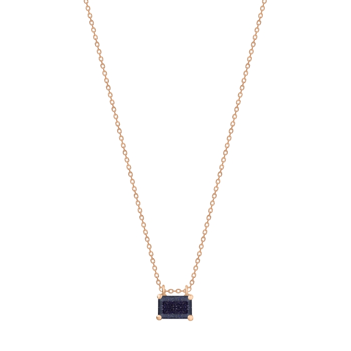 ginette ny mini midnight blue sandstone on chain