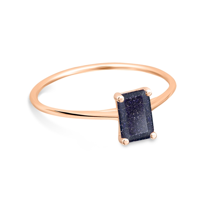 ginette ny mini midnight blue sandstone ring