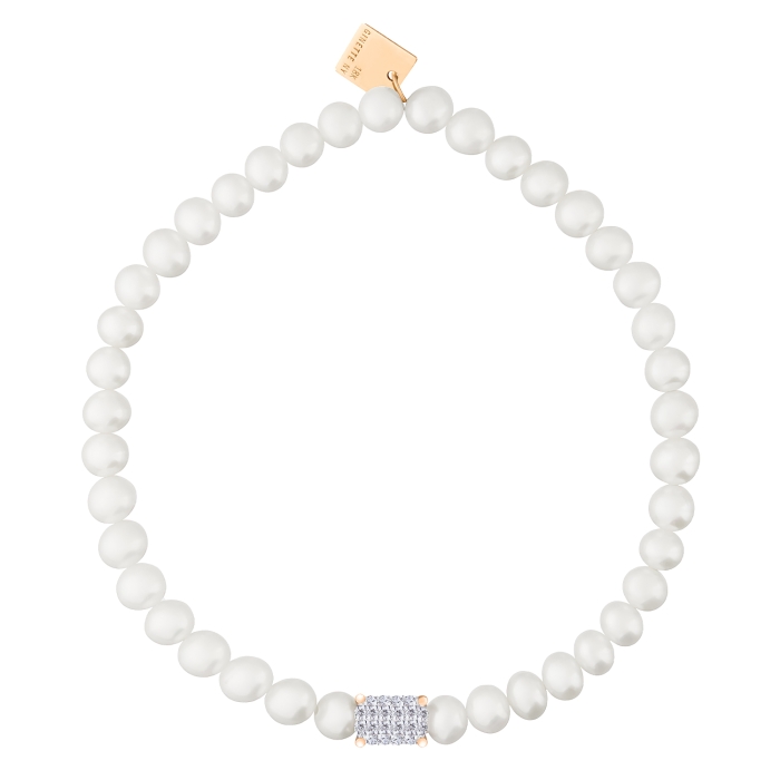 ginette ny mini midnight pearl & diamond bracelet