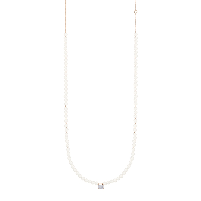 Ginette Ny Mini Midnight Pearl & Diamond Necklace