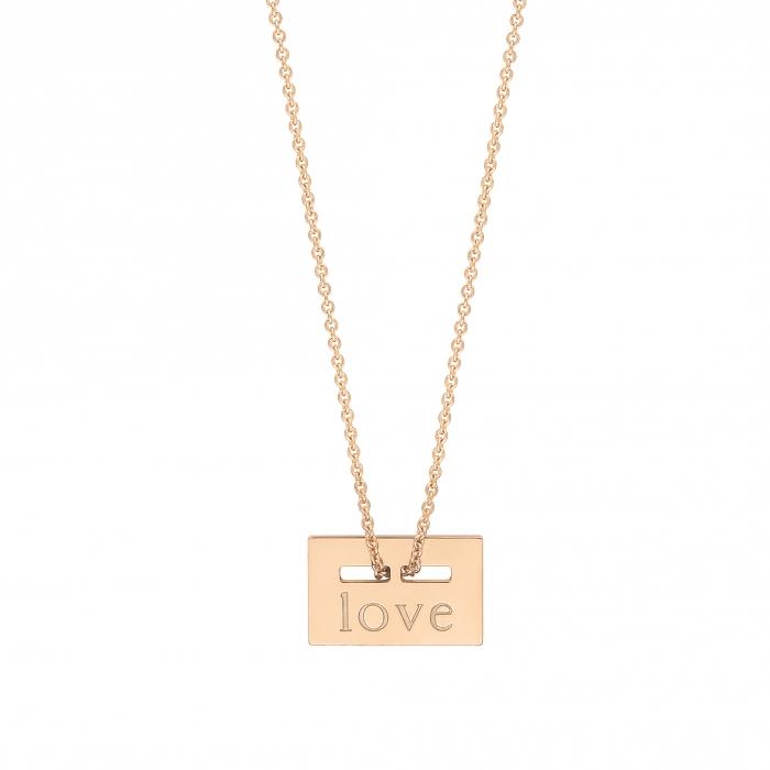 ginette ny mini plate "love"on chain