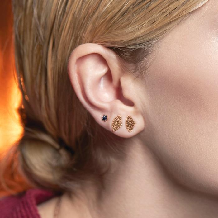 Ginette Ny Mini Sapphire Star Studs