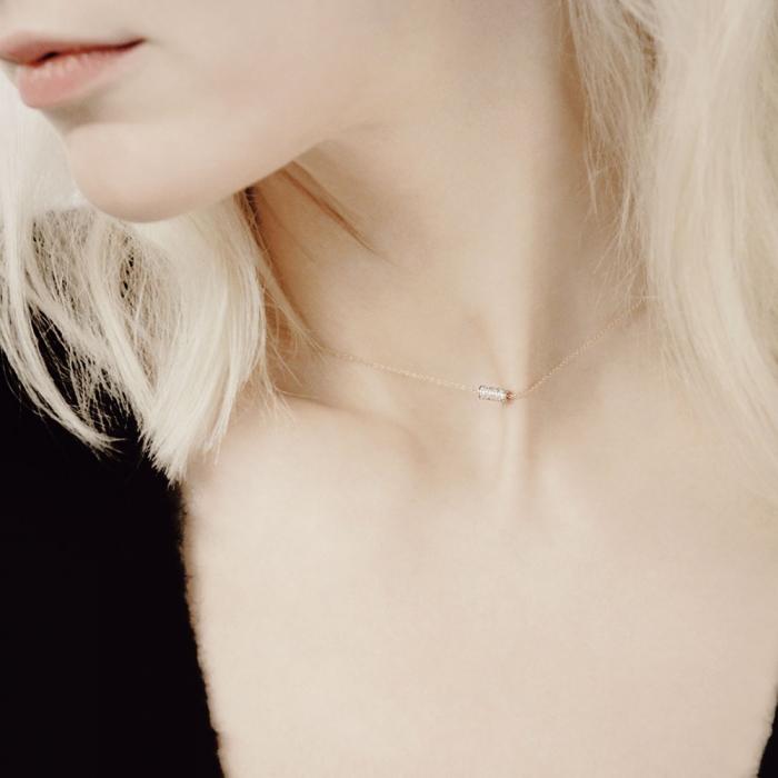 Ginette Ny Mini Straw Diamond Necklace
