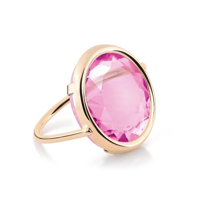 ginette ny pink corundum disc ring