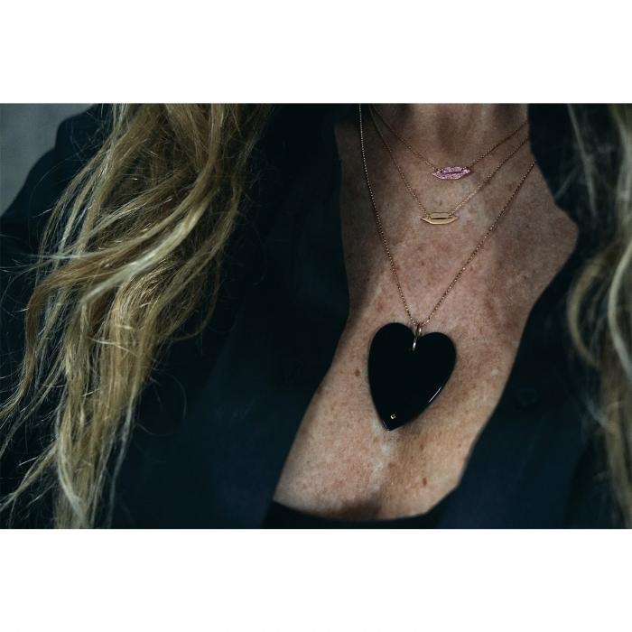 Ginette Ny Pink Sapphire French Kiss Necklace