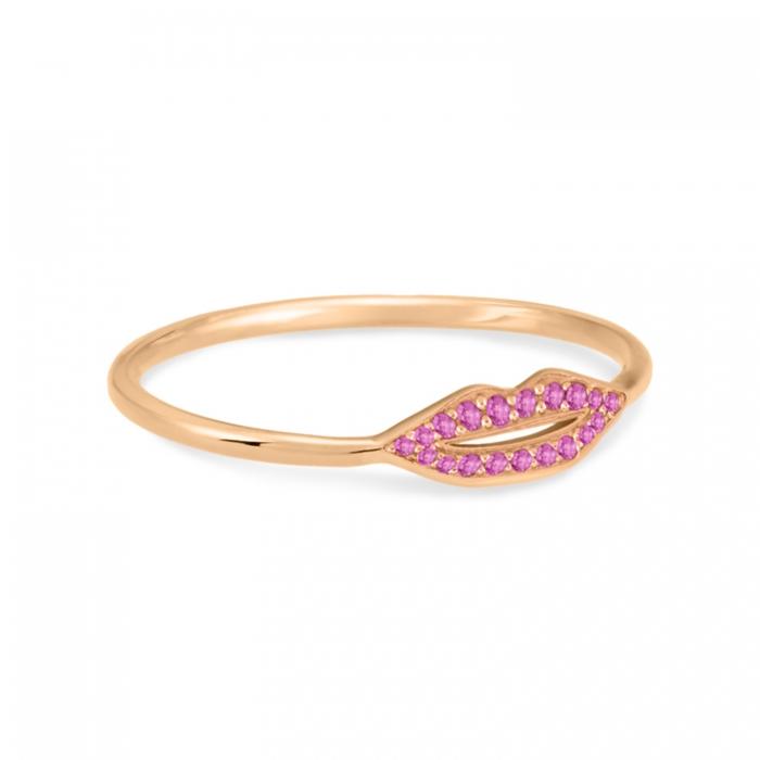 ginette ny pink sapphire french kiss ring