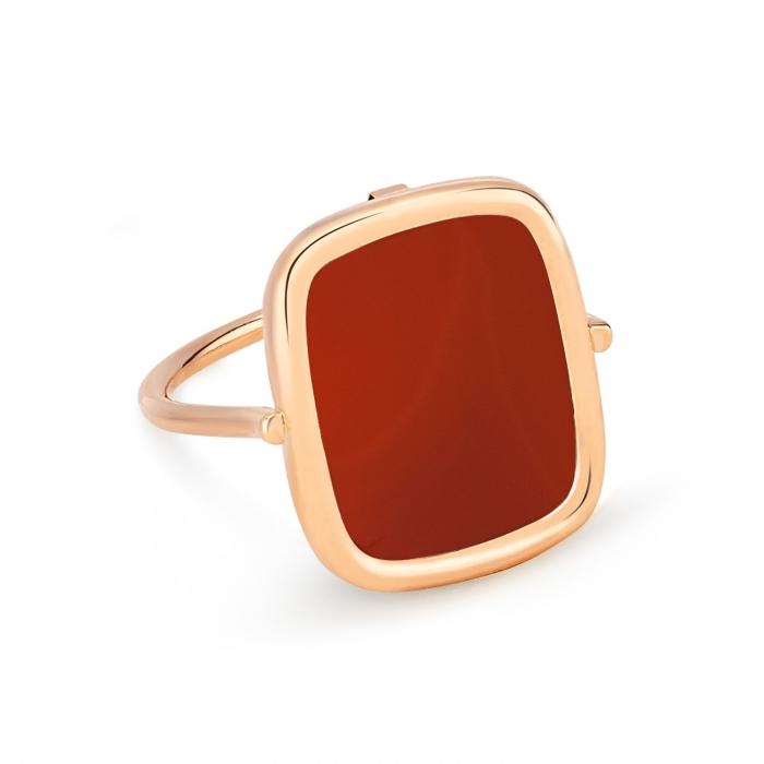 ginette ny red agate antique ring