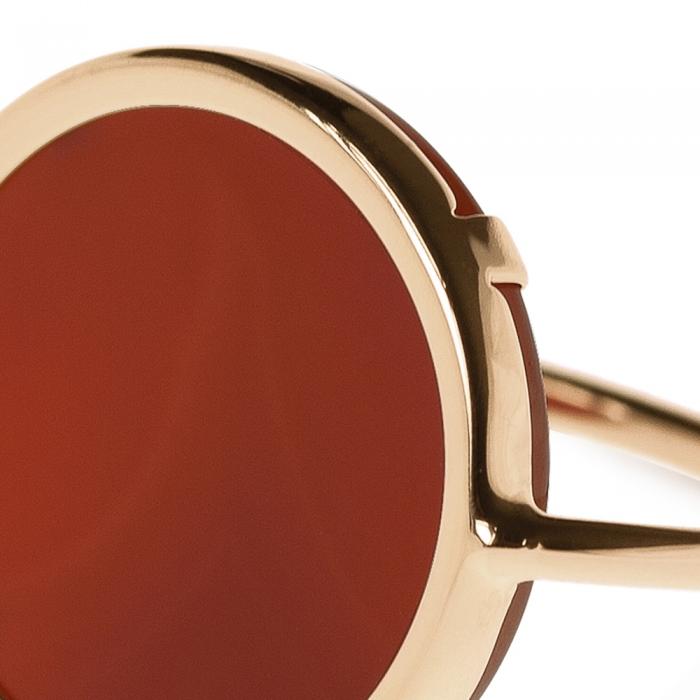 Ginette Ny Red Agate Disc Ring