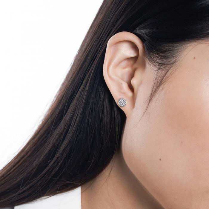 Ginette Ny Round Sequin Diamond Earrings