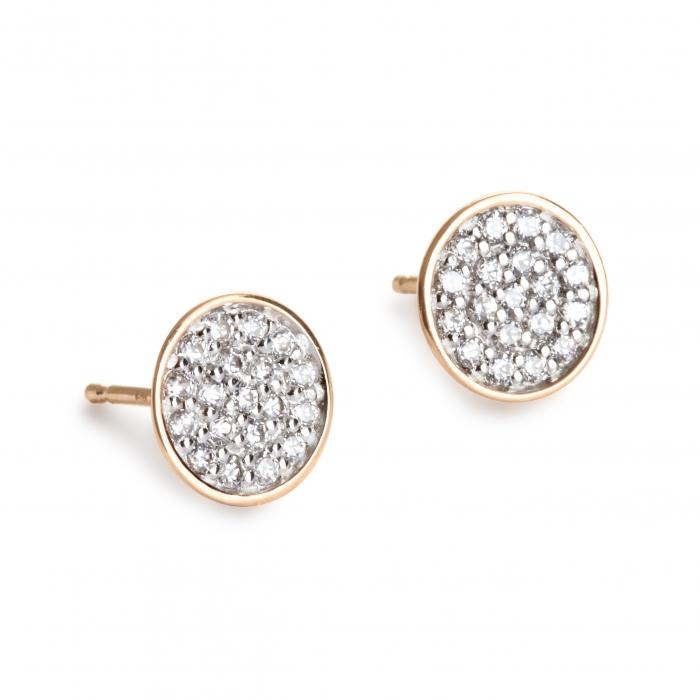 ginette ny round sequin diamond earrings