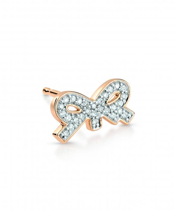 ginette ny single tiny diamond bow stud