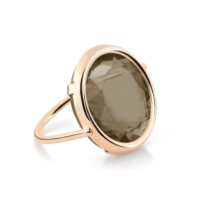ginette ny smoky quartz disc ring