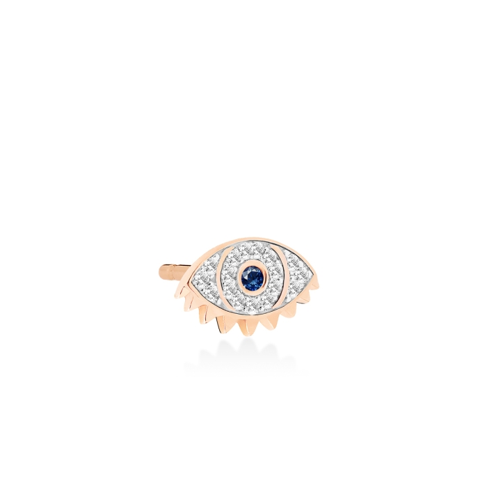 Ginette Ny Solo Ajna Sapphire And Diamond Stud