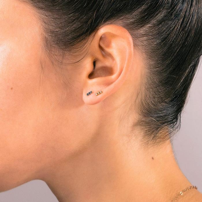 Ginette Ny Solo Black Diamond Strip Stud