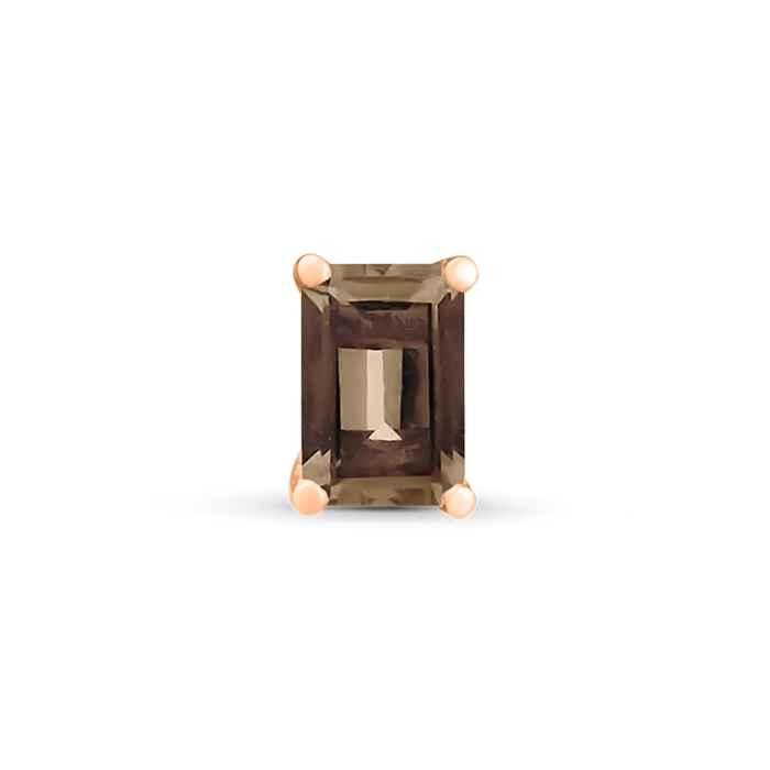 Ginette Ny Solo Cocktail Smoky Quartz Stud