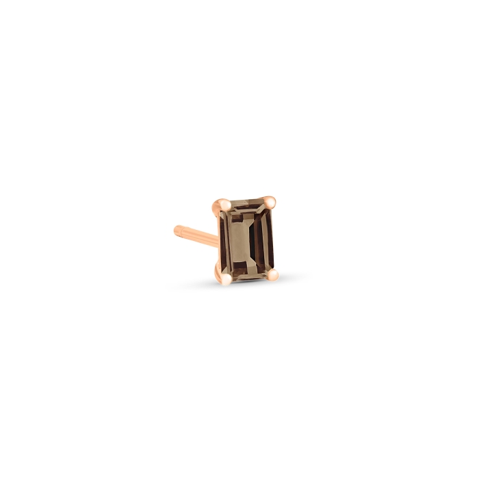 ginette ny solo cocktail smoky quartz stud