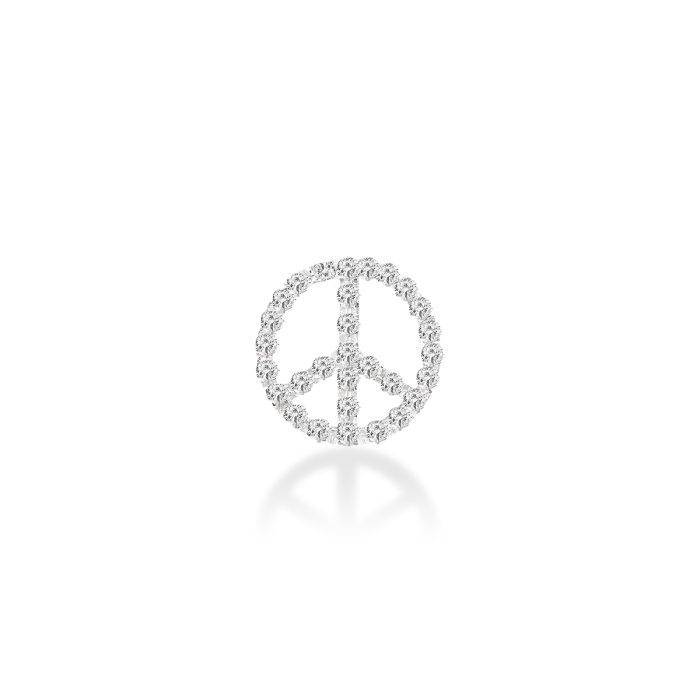 ginette ny solo diamond peace & love stud